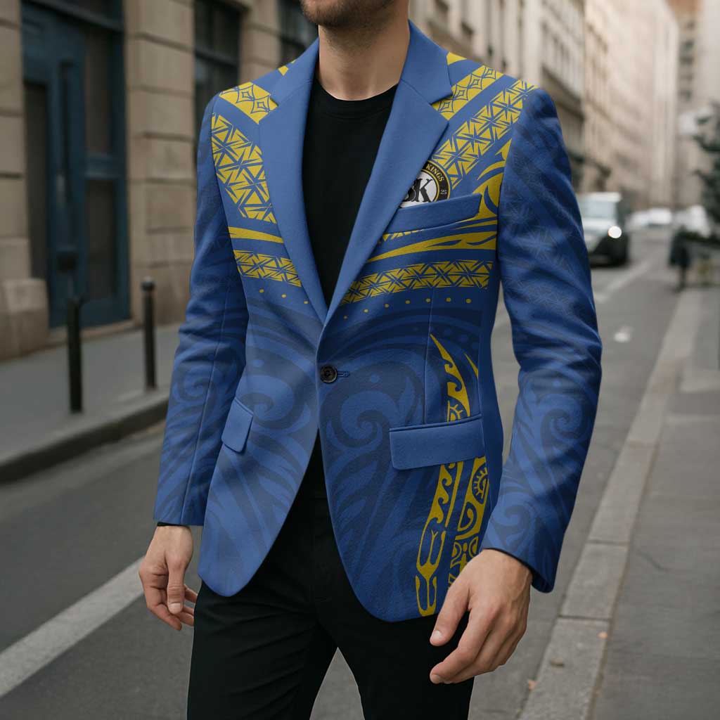 Custom Oceania Football Solomon Kings Blazer Polynesian Tribal Pattern