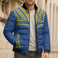 Custom Oceania Football Solomon Kings Bomber Puffer Jacket Polynesian Tribal Pattern