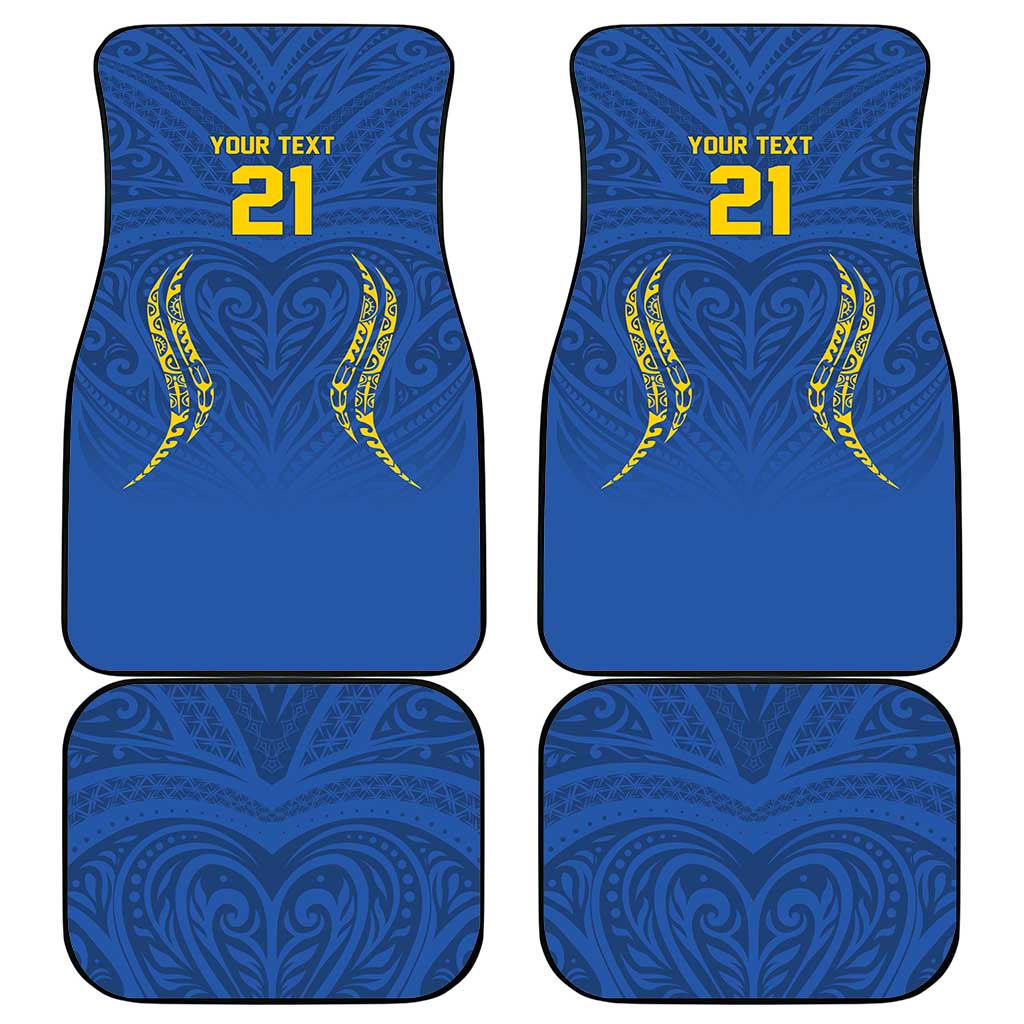 Custom Oceania Football Solomon Kings Car Mats Polynesian Tribal Pattern