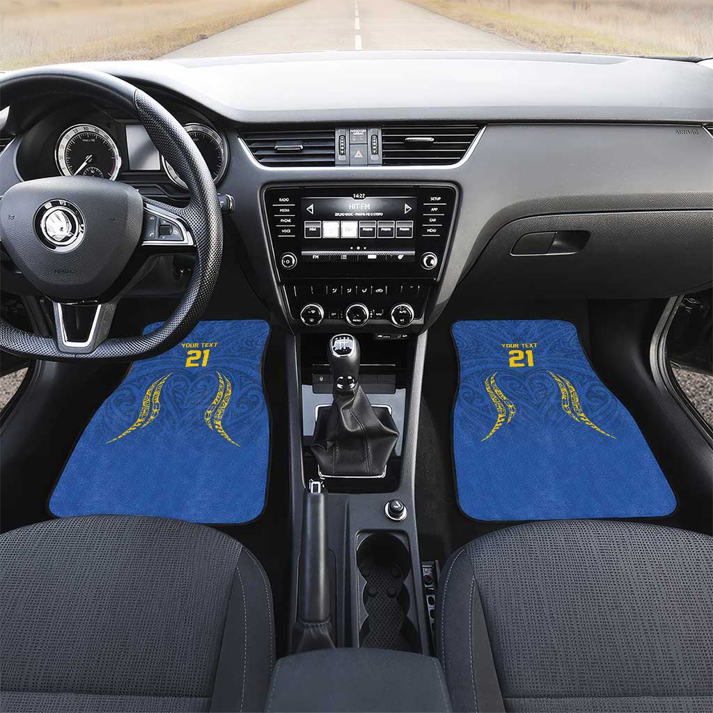 Custom Oceania Football Solomon Kings Car Mats Polynesian Tribal Pattern