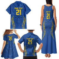 Custom Oceania Football Solomon Kings Family Matching Tank Maxi Dress and Hawaiian Shirt Polynesian Tribal Pattern LT9 - Polynesian Pride