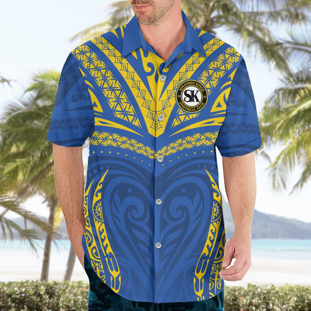 Custom Oceania Football Solomon Kings Hawaiian Shirt Polynesian Tribal Pattern LT9 - Polynesian Pride