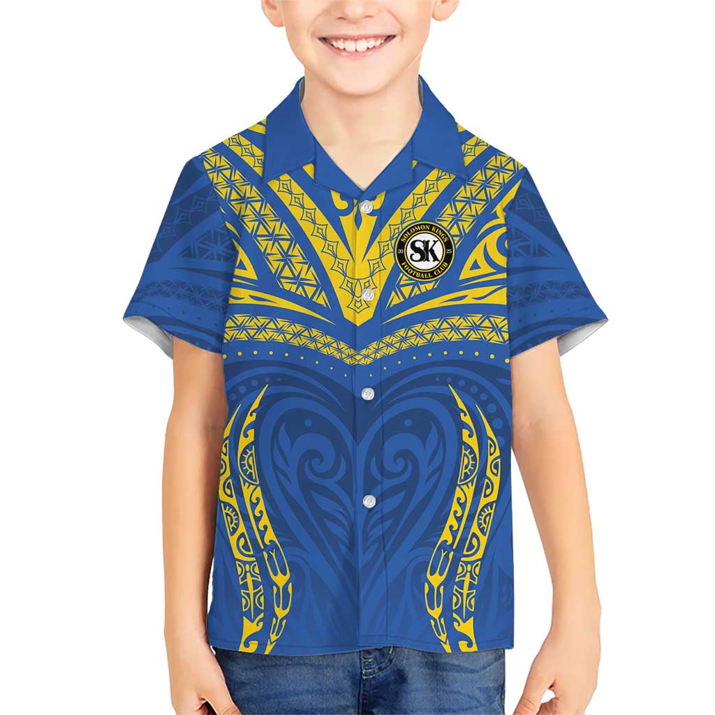 Custom Oceania Football Solomon Kings Hawaiian Shirt Polynesian Tribal Pattern LT9 - Polynesian Pride