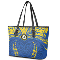 Oceania Football Solomon Kings Leather Tote Bag Polynesian Tribal Pattern LT9 - Polynesian Pride
