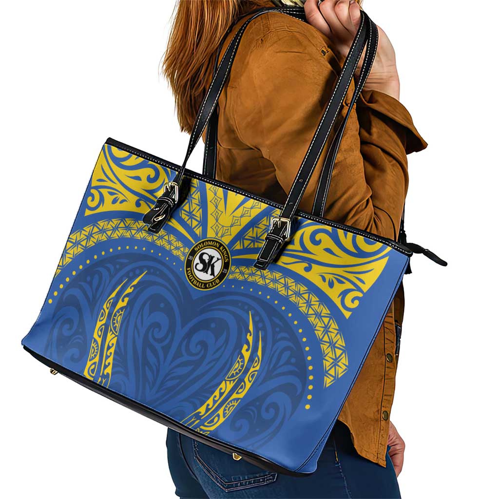 Oceania Football Solomon Kings Leather Tote Bag Polynesian Tribal Pattern LT9 - Polynesian Pride