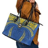 Oceania Football Solomon Kings Leather Tote Bag Polynesian Tribal Pattern LT9 - Polynesian Pride
