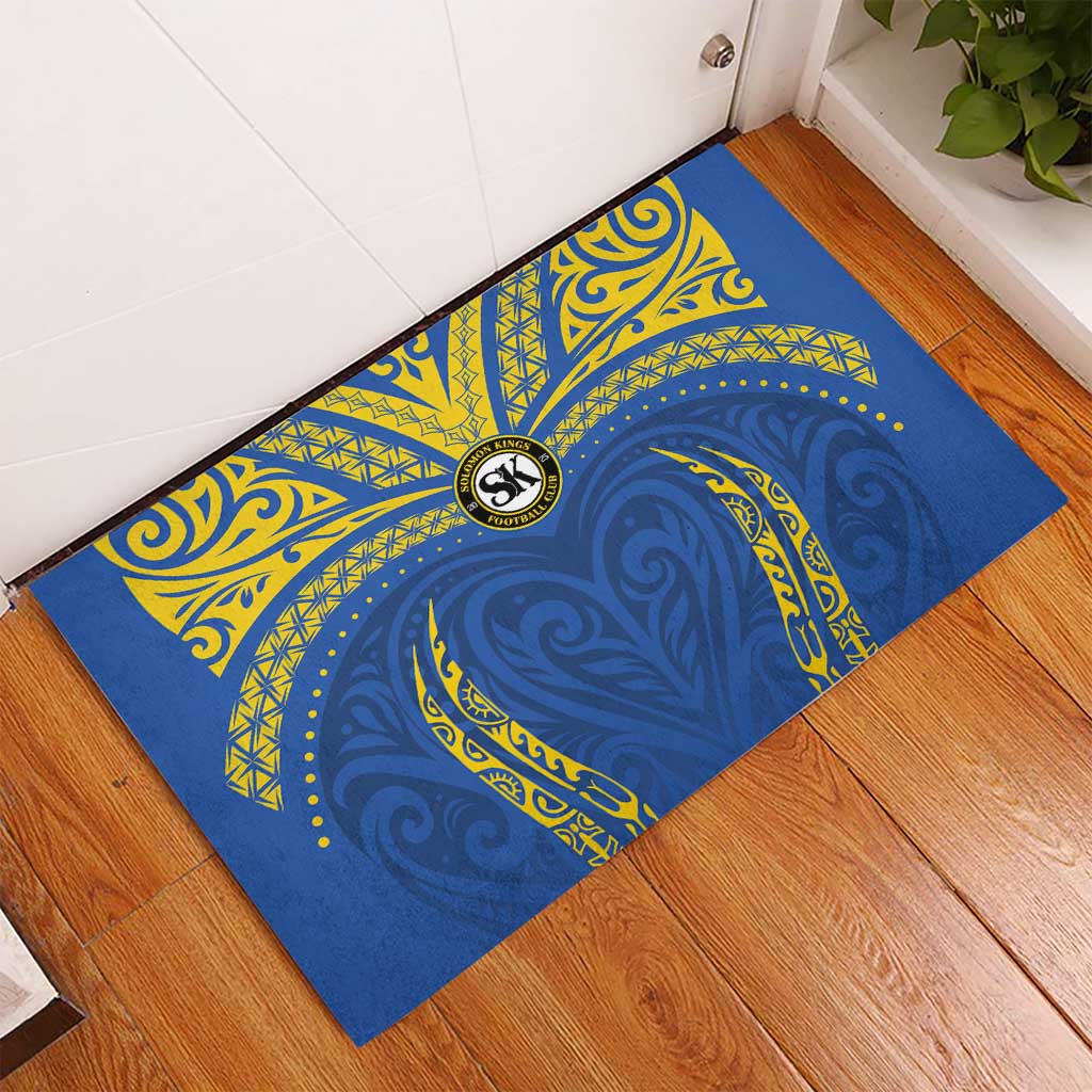 Oceania Football Solomon Kings Rubber Doormat Polynesian Tribal Pattern