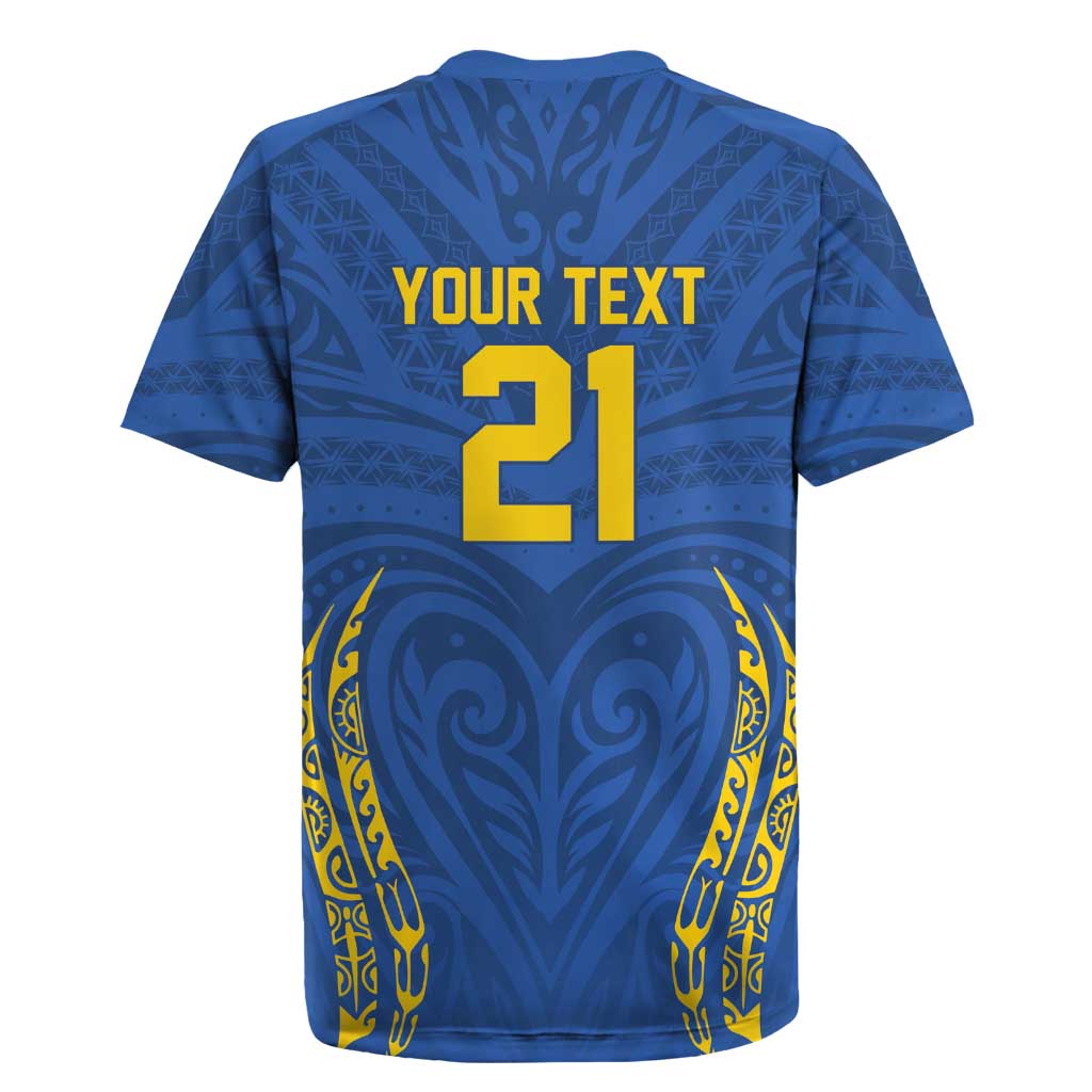 Custom Oceania Football Solomon Kings Rugby Jersey Polynesian Tribal Pattern
