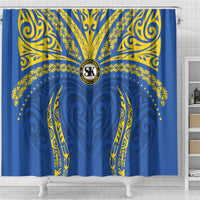 Oceania Football Solomon Kings Shower Curtain Polynesian Tribal Pattern