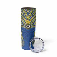 Custom Oceania Football Solomon Kings Skinny Tumbler Polynesian Tribal Pattern