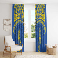 Oceania Football Solomon Kings Window Curtain Polynesian Tribal Pattern