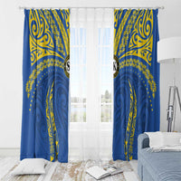 Oceania Football Solomon Kings Window Curtain Polynesian Tribal Pattern