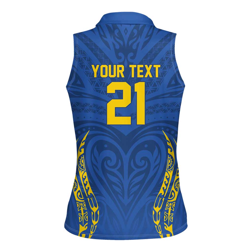 Custom Oceania Football Solomon Kings Women Sleeveless Polo Shirt Polynesian Tribal Pattern LT9 - Polynesian Pride