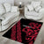 All Black Maori Tribal Tattoo Personalised Area Rug Classic Red Polynesian Style - Polynesian Pride