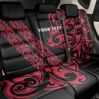All Black Maori Tribal Tattoo Personalised Back Car Seat Cover Classic Red Polynesian Style - Polynesian Pride