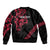 All Black Maori Tribal Tattoo Personalised Bomber Jacket Classic Red Polynesian Style - Polynesian Pride