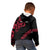 All Black Maori Tribal Tattoo Personalised Kid Hoodie Classic Red Polynesian Style - Polynesian Pride