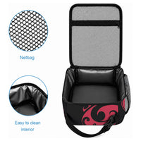 All Black Maori Tribal Tattoo Personalised Lunch Bag Classic Red Polynesian Style