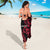All Black Maori Tribal Tattoo Personalised Sarong Classic Red Polynesian Style - Polynesian Pride