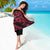 All Black Maori Tribal Tattoo Personalised Sarong Classic Red Polynesian Style - Polynesian Pride