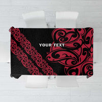 All Black Maori Tribal Tattoo Personalised Tablecloth Classic Red Polynesian Style LT9 Red - Polynesian Pride
