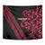 All Black Maori Tribal Tattoo Personalised Tapestry Classic Red Polynesian Style - Polynesian Pride