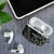All Black Maori Tribal Tattoo Personalised AirPods Case Moss Green Polynesian Style - Polynesian Pride