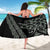 All Black Maori Tribal Tattoo Personalised Sarong Moss Green Polynesian Style - Polynesian Pride