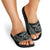 All Black Maori Tribal Tattoo Personalised Slide Sandals Moss Green Polynesian Style - Polynesian Pride
