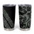 All Black Maori Tribal Tattoo Personalised Tumbler Cup Moss Green Polynesian Style - Polynesian Pride
