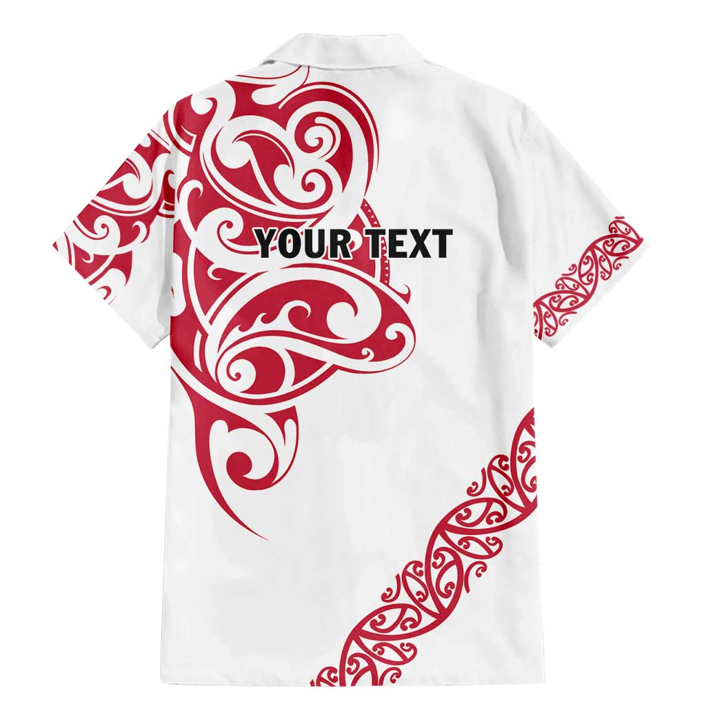 All White Maori Tribal Tattoo Personalised Family Matching Mermaid Dress and Hawaiian Shirt Classic Red Polynesian Style LT9 - Polynesian Pride