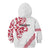 All White Maori Tribal Tattoo Personalised Kid Hoodie Classic Red Polynesian Style - Polynesian Pride