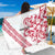 All White Maori Tribal Tattoo Personalised Sarong Classic Red Polynesian Style - Polynesian Pride