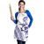 All White Maori Tribal Tattoo Personalised Apron Dark Blue Polynesian Style - Polynesian Pride