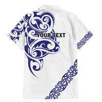 All White Maori Tribal Tattoo Personalised Family Matching Mermaid Dress and Hawaiian Shirt Dark Blue Polynesian Style LT9 - Polynesian Pride