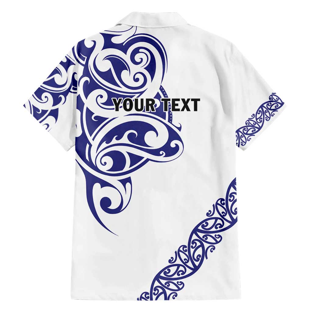 All White Maori Tribal Tattoo Personalised Family Matching Tank Maxi Dress and Hawaiian Shirt Dark Blue Polynesian Style LT9 - Polynesian Pride