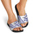 All White Maori Tribal Tattoo Personalised Slide Sandals Dark Blue Polynesian Style - Polynesian Pride