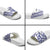All White Maori Tribal Tattoo Personalised Slide Sandals Dark Blue Polynesian Style - Polynesian Pride