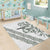 All White Maori Tribal Tattoo Personalised Area Rug Moss Green Polynesian Style - Polynesian Pride