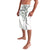 All White Maori Tribal Tattoo Personalised Lavalava Moss Green Polynesian Style - Polynesian Pride