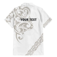All White Maori Tribal Tattoo Personalised Family Matching Mermaid Dress and Hawaiian Shirt Stone Gray Polynesian Style LT9 - Polynesian Pride