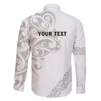 All White Maori Tribal Tattoo Personalised Family Matching Mermaid Dress and Hawaiian Shirt Stone Gray Polynesian Style LT9 - Polynesian Pride