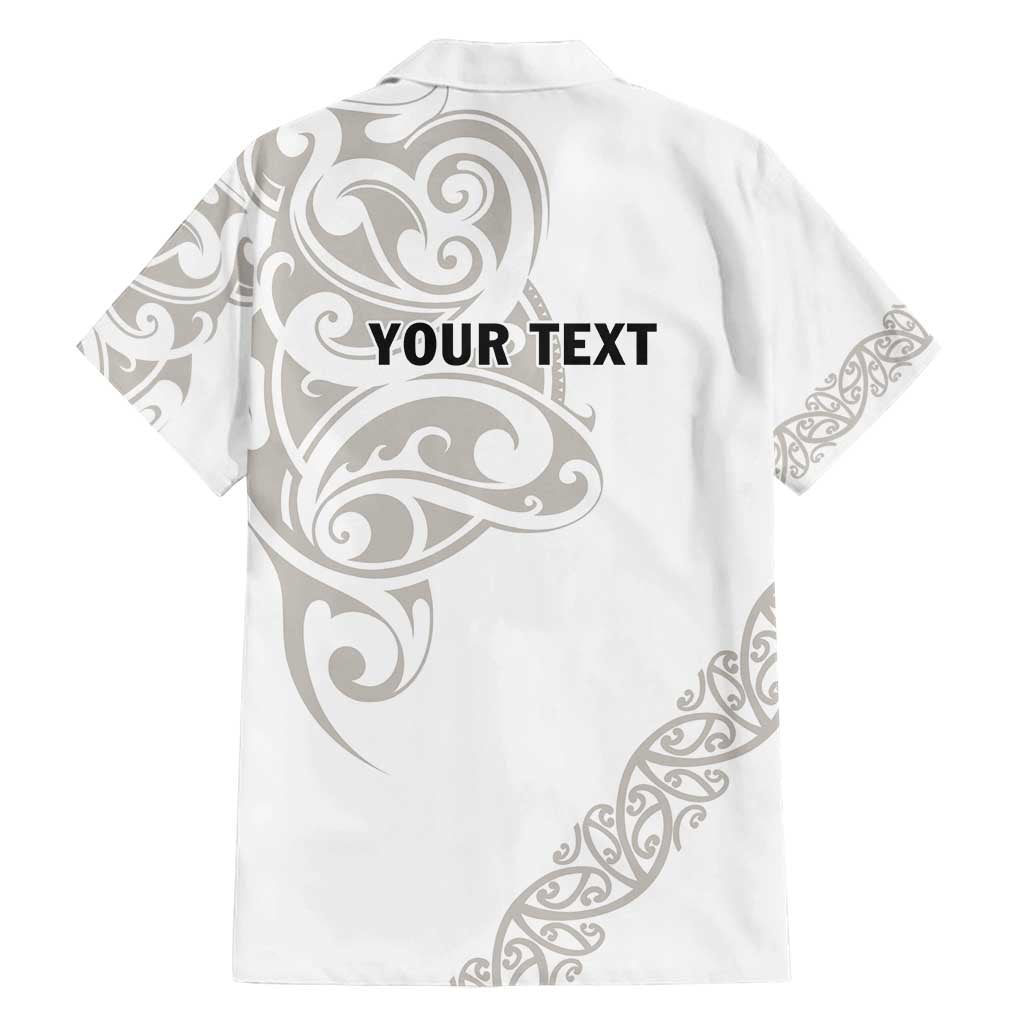 All White Maori Tribal Tattoo Personalised Family Matching Tank Maxi Dress and Hawaiian Shirt Stone Gray Polynesian Style LT9 - Polynesian Pride