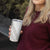 All White Maori Tribal Tattoo Personalised Tumbler Cup Stone Gray Polynesian Style - Polynesian Pride