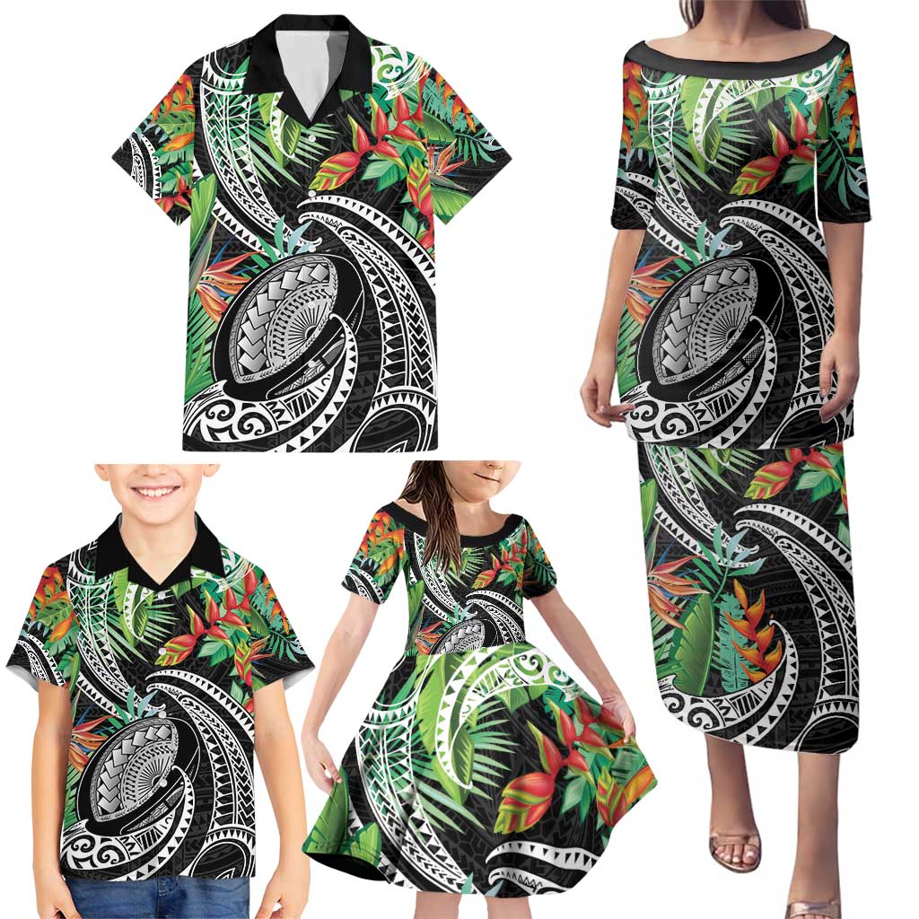 Polynesian Pacific Rugby Tribal Family Matching Puletasi and Hawaiian Shirt Tropical Vibe LT9 - Polynesian Pride