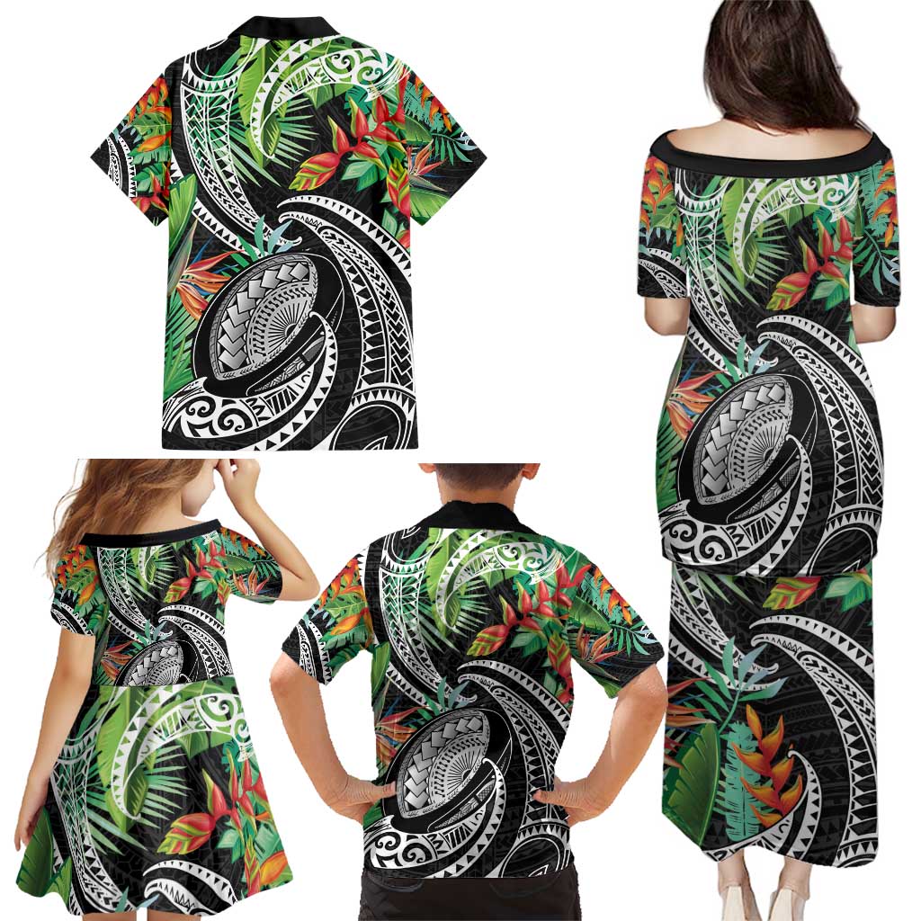 Polynesian Pacific Rugby Tribal Family Matching Puletasi and Hawaiian Shirt Tropical Vibe LT9 - Polynesian Pride