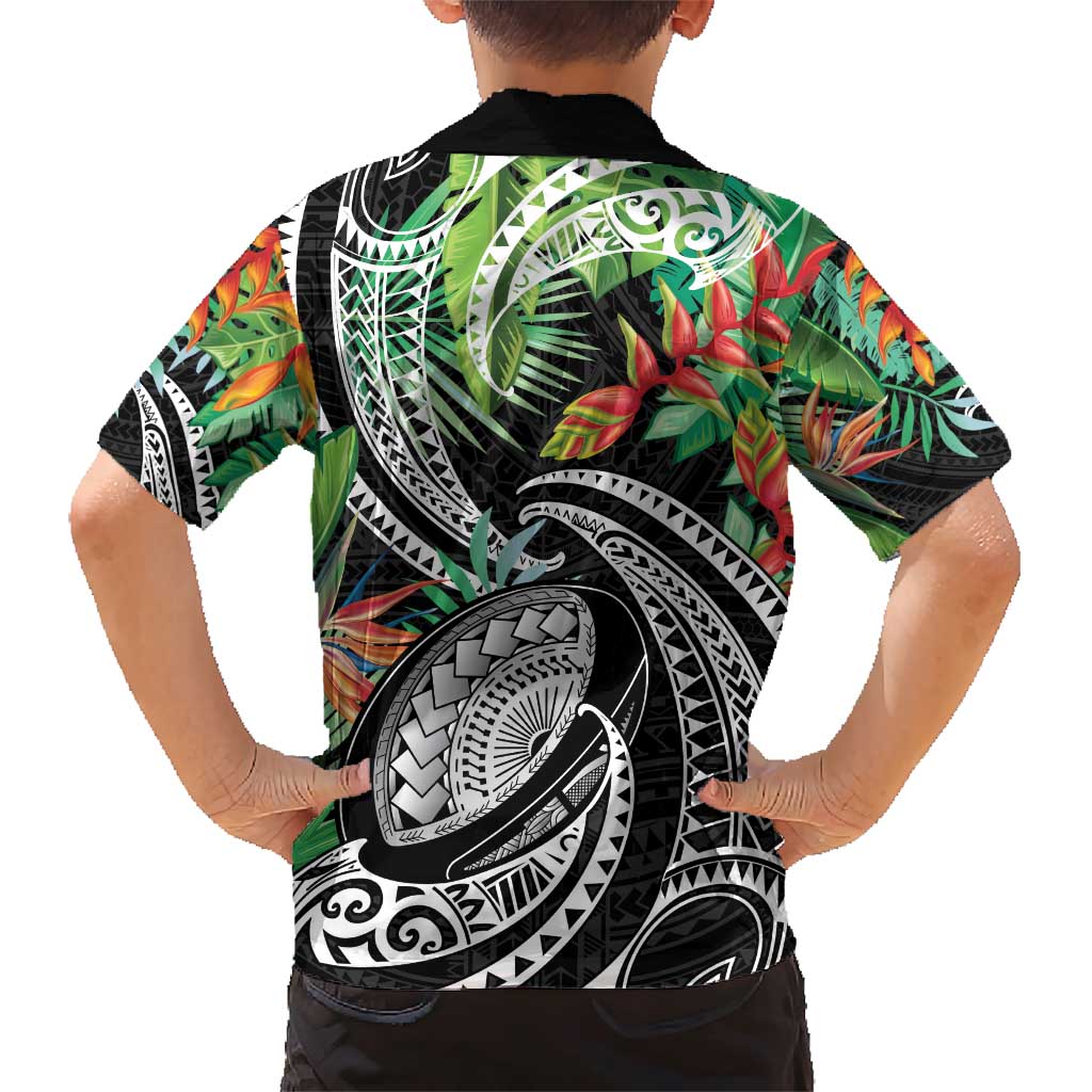 Polynesian Pacific Rugby Tribal Family Matching Short Sleeve Bodycon Dress and Hawaiian Shirt Tropical Vibe LT9 - Polynesian Pride