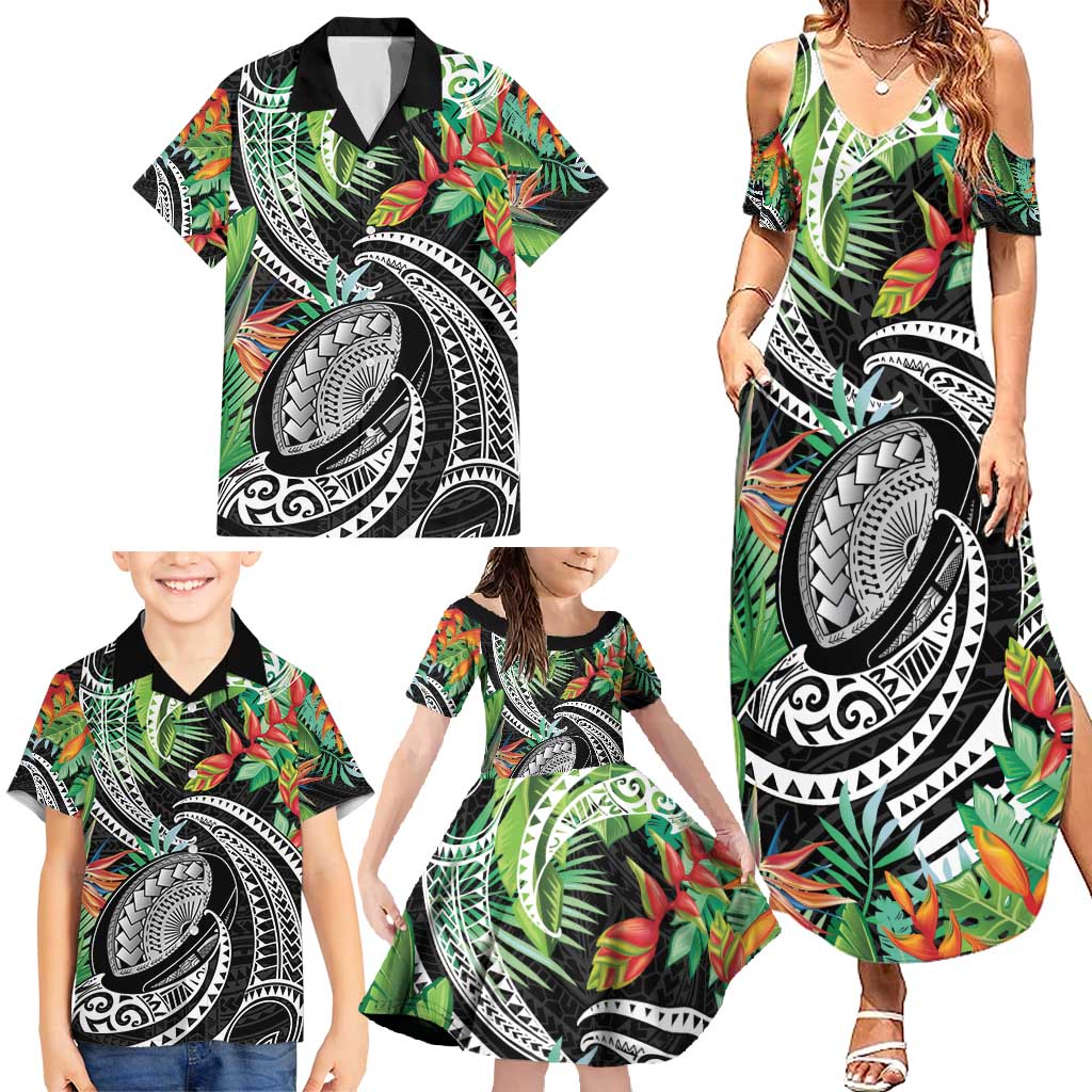 Polynesian Pacific Rugby Tribal Family Matching Summer Maxi Dress and Hawaiian Shirt Tropical Vibe LT9 - Polynesian Pride