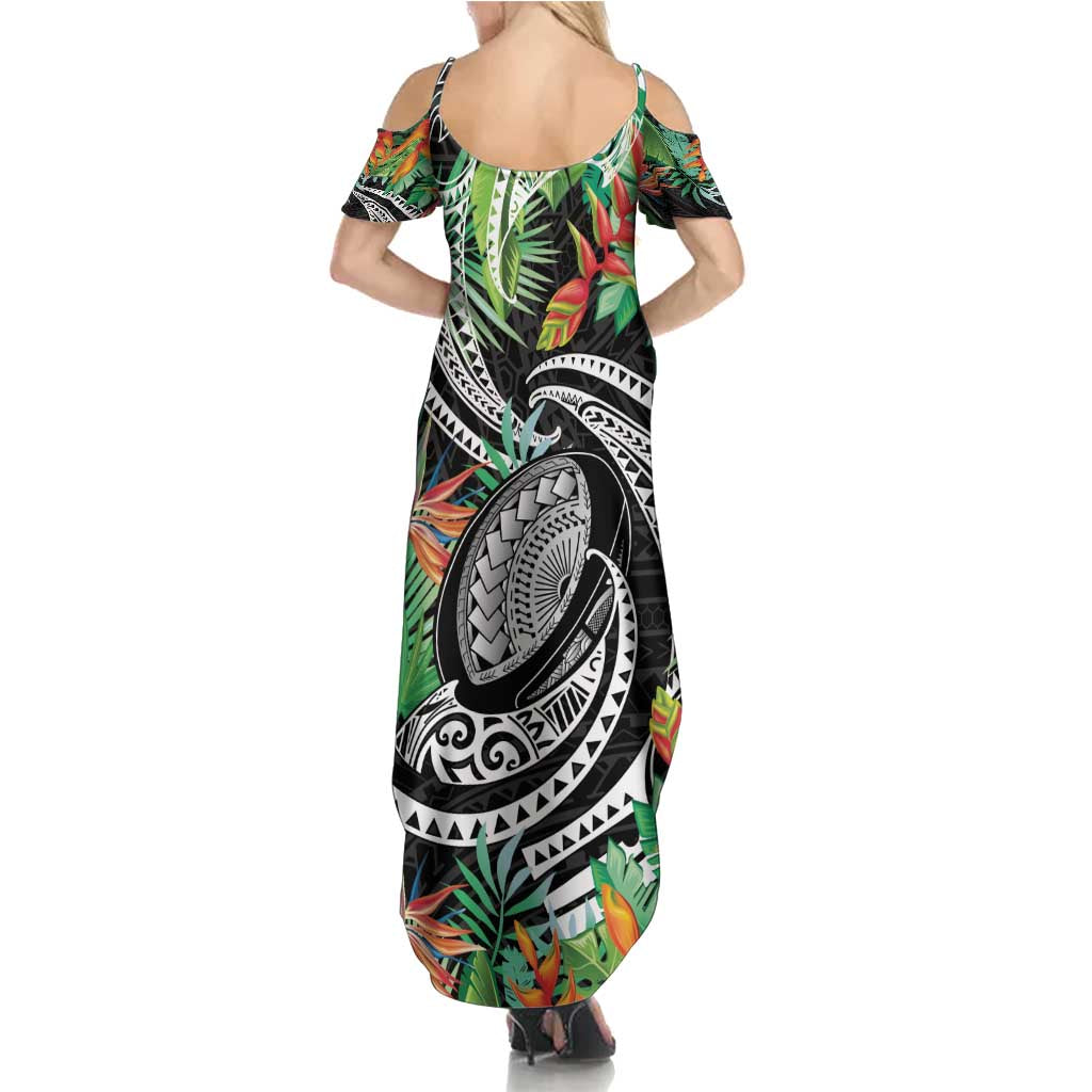 Polynesian Pacific Rugby Tribal Family Matching Summer Maxi Dress and Hawaiian Shirt Tropical Vibe LT9 - Polynesian Pride
