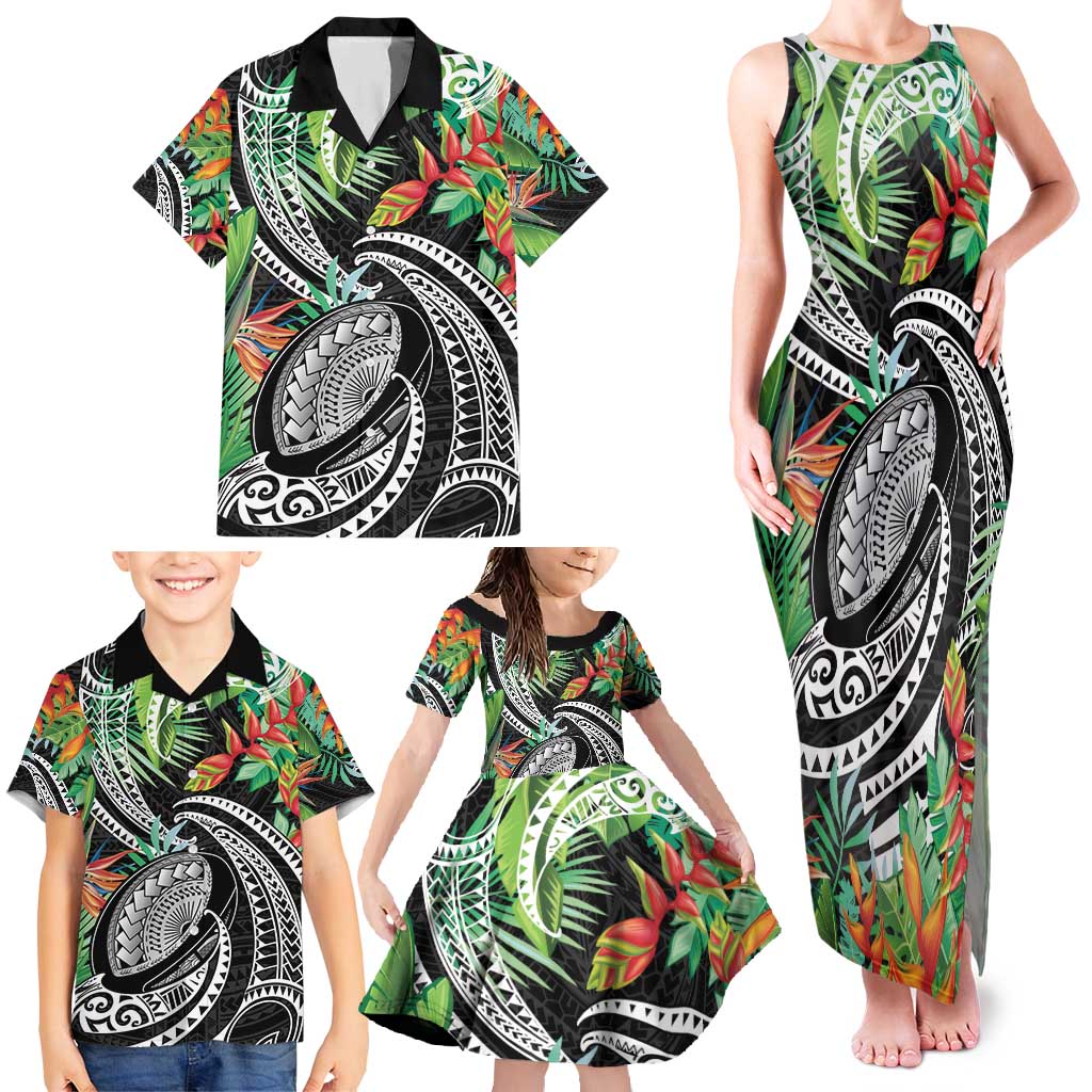 Polynesian Pacific Rugby Tribal Family Matching Tank Maxi Dress and Hawaiian Shirt Tropical Vibe LT9 - Polynesian Pride